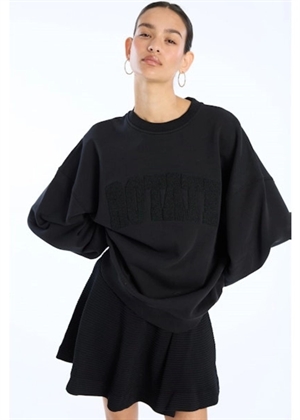 Iris heavy crewneck sweat Sort ROTATE SUNDAY